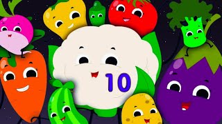 Ten in the Bed  Ten Little Vegetables  Vegetables Song  Nursery Rhymes  KidPreps teninthebed [upl. by Colet598]