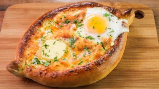 How To Make Perfect Khachapuri  Delicious Georgian Cheese Bread Recipe [upl. by Phippen736]