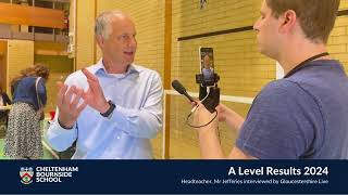 A Level Results 2024  Gloslive interview with Mr Jefferies at Cheltenham Bournside School [upl. by Anialeh]