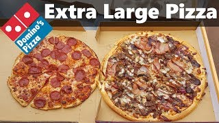 Dominos New Extra Large Pizza Vs Standard Large Comparison [upl. by Ydualc]