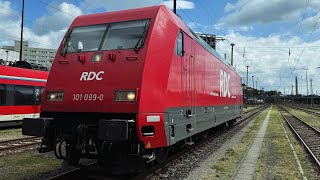 Führerstandsmitfahrt Streckenkunde Singen Hohentwiel Graben Neudorf Gäubahn Br 101 nervige Sifa 4K [upl. by Russi]