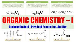 43 Carboxylic Acid Physical Properties and Acidity  Organic Chemistry 01  BPharm 2nd Semester [upl. by Gonsalve927]