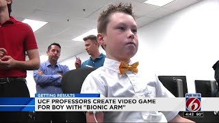 UCF professors create video game for boy with bionic arm [upl. by Eramal]