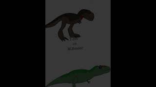 Trex vs Mapusaurus dinosaur paleontology jurassicworld jurassicpark [upl. by Deth]