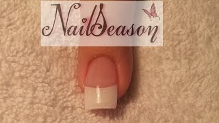 uñas acrilicas como hacer frances basico paso a paso con tip [upl. by Anilad55]