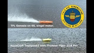 Fast RC Boat TFL Genesis amp TopSpeed2 nitro RC boats  FaluRFKse [upl. by Merth]