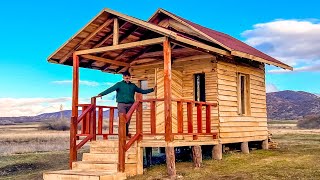 I Built an Amazing Wooden House Alone Wooden House Building from Start to Finish [upl. by Ahsoem]