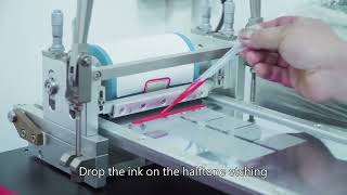 Automatic gravure Ink printing proofer [upl. by Llenrac763]