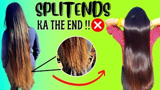 How I cured my split ends without cutting Split ends home remedies [upl. by Briana]