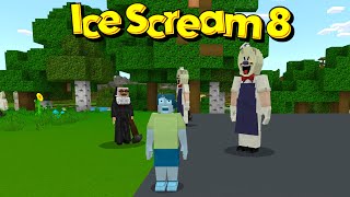 🧊 Survive the Ice Scream 8 Horror Mod in Minecraft PE 😱🔥 [upl. by Louanna]