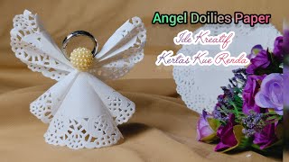 ide kreatif Doilies Paper Creative Ideas Hanging Angel  Ide Kreatif dari Kertas kue renda [upl. by Llirred260]