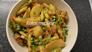 Boterbonen met tarwegluten en aardappelen vegetarisch [upl. by Aihsein]