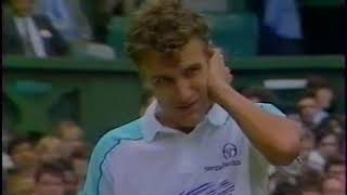 Miloslav Mecir vs Mats Wilander Wimbledon 1988 Quarterfinal [upl. by Howlan546]