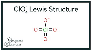 ClO4 Lewis Structure Perchlorate Ion [upl. by Orlov]