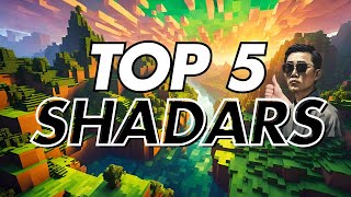 TOP 5 Shaders minecraft minecraft nit10sop [upl. by Annert165]