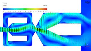 ANSYS CFX  Transient  Fluidic Oscillator 3 [upl. by Sidonius]