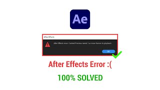 HOW TO SOLVE IT After Effects Error  Cached Preview needs 2 or more keyframes to playback [upl. by Arrol]