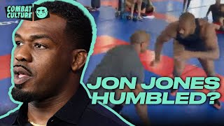 Watch Jon Jones get ‘humbled’ by Olympic medalist on the mats [upl. by Slorac]