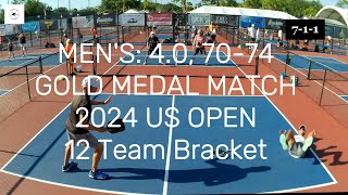 Gold Medal Pickleball Match Mens 40 7074  US OPEN 2024 [upl. by Bethesde224]