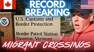 Swanton Sector RECORD BREAKING MIGRANT CROSSINGS Border Crisis [upl. by Dnalevelc652]