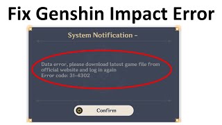 How to Fix Genshin Impact Error Code 314302 in Windows PC [upl. by Retsam642]