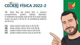 Questão 14 CEDERJ 20222 Física [upl. by Atinra914]