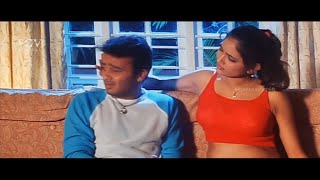 Reena Comes To Relax Sunil Rao  Chappale Kannada Movie Scene  Richa Pallod Ajay [upl. by Heyra]