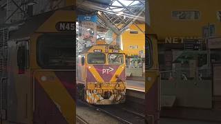 N452 quotRural City of Wodongaquot Leaving Southern Cross train viralvideo melbourne victoria [upl. by Adlesirc]