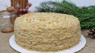 Medovik Cake  Russian Honey Cake Recipe  Honey Layer Cake [upl. by Plusch760]