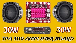 😃TPA 3110 d2 Amplifier Board 30w30w Testing amplifier [upl. by Marybella]