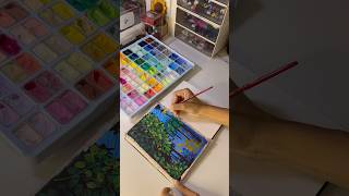 Gouache painting gouachepalette paintingstyles gouache shortsvideo gouaches gouachepainting [upl. by Osithe]