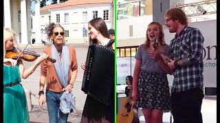 When Celebrities Surprise Street Performers By Singing With Them [upl. by Retsek]