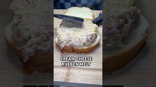 Cheese crusted Ruben melt Stuffed with cream cheese Rueben mixture shorts [upl. by Ocicnarf718]