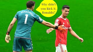 Emiliano Martinez Challenged Ronaldo to take penalty amp Trolls United I Bruno Fernandes penalty miss [upl. by Mellitz]