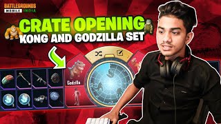 CRATE OPENING KONG AND GODZILLA SET  MAXING ROYAL PASS IN BGMI  REGALTOS [upl. by Naivatco]