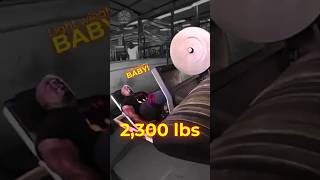 Ronnie Coleman’s Insane 2300 lb Leg Press Max Out shorts maxstrength bodybuilder gym [upl. by Elleirad239]