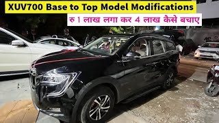 Mahindra XUV700 Base Model to Top Model Conversion  Full Exterior amp Interior Modifications [upl. by Eglantine]