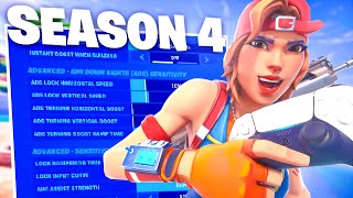 NEW Best CONSOLE Settings For Season 4 Fortnite PS4PS5Xbox [upl. by Leahcimsemaj]