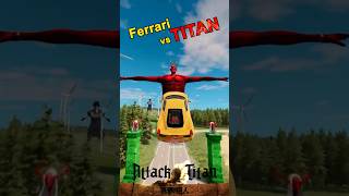 Cars vs Titan 🚗💀 beamngdrive shorts attackontitan simulator viral trending [upl. by Alekehs]