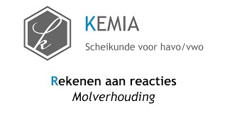 Rekenen aan reacties Molverhouding [upl. by Eniamaj]