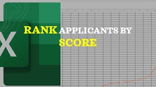 RANK applicants by their scores in Excel Best for HR and Recruiters to Learn [upl. by Roydd]