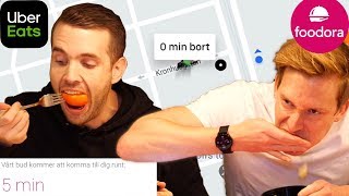 Uber Eats vs Foodora vs Matkoma  vem är snabbast [upl. by Nairde]