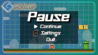 How To Pause Your Game  Simple Gdevelop Pause Mechanics [upl. by Elokin]