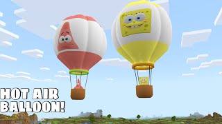 I found HOT AIR BALLOON OF SPONGEBOB AND PATRICK in Minecraft  Gameplay  Coffin Meme [upl. by Idnar]