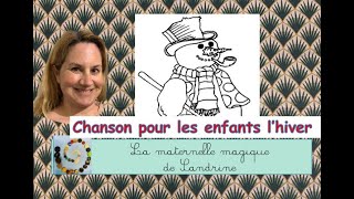 ⭐️Chanson pour les enfants lhiver Jacques Prévert avec gestes et illustrations [upl. by Anyehs]