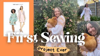 Sewing For the First Time  Simplicity 1800 Review  Making My First Dress [upl. by Amled]