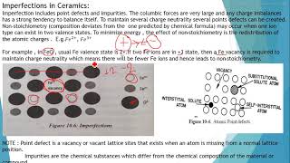 Imperfections in ceramics Charge neutral defect  Frenkel defect and schottky defect [upl. by Olocin]