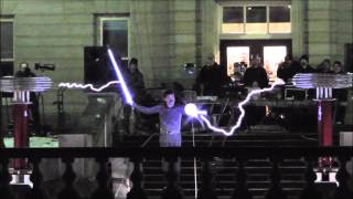 Musical Tesla Coils at UIUC Engineering Open House 2013 [upl. by Anissa353]