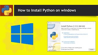 How to install python on windows  step by step process [upl. by Belldame]