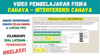 Fisika Kelas 11  Gelombang Cahaya  Konsep INTERFERENSI CAHAYA Celah Ganda dan Lapisan Tipis [upl. by Magnusson]